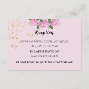 Carte D'accompagnement Roses Roses Roses Roses Parfumées Réception de mar