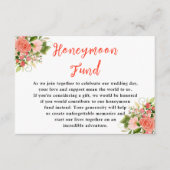 Carte D'accompagnement Roses rouges corail avec feuillage (Devant)