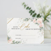 Carte D'accompagnement Roses rouges devinez combien de bouchons il y a da (Debout devant)