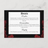 Carte D'accompagnement Roses rouges Noir gothique (Devant)