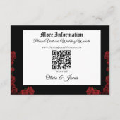 Carte D'accompagnement Roses rouges Noir gothique (Dos)