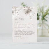 Carte D'accompagnement Roses sauvages 3D blanches (Debout devant)