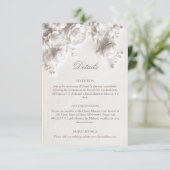Carte D'accompagnement Roses sauvages 3D blanches (Debout devant)