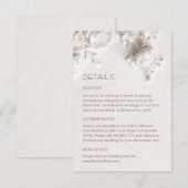 Carte D'accompagnement Roses sauvages 3D blanches (Devant / Derrière)