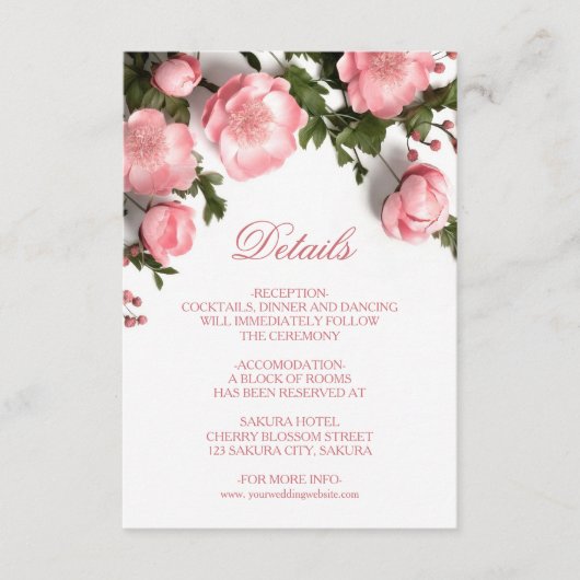 Carte D'accompagnement Roses sauvages 3D blanches (Devant)