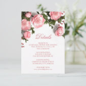 Carte D'accompagnement Roses sauvages 3D blanches (Debout devant)