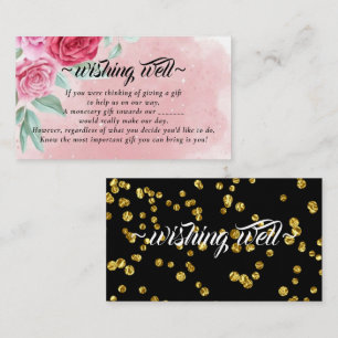 Carte D'accompagnement Rosy Blush Wishing Well for Mariage Encape Card