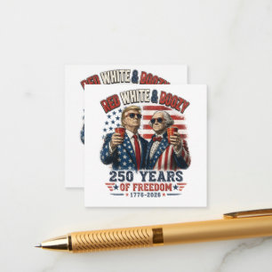 Carte D'accompagnement Rouge Blanc Boozy Trump George Washington 250