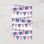 Carte D'accompagnement Rouge, Blanc & Due ! baby shower 4 juillet (Dos)