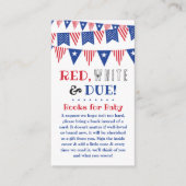 Carte D'accompagnement Rouge, Blanc & Due ! baby shower 4 juillet (Devant)