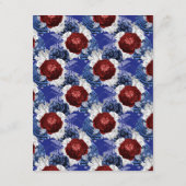 Carte D'accompagnement Rouge Blanc et Bleu 4th Juillet Mariage Détails (Dos)