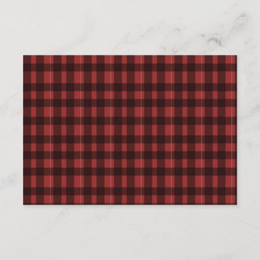 Carte D'accompagnement Rouge et noir plaid Date Night Ideas Fête des mari (Dos)