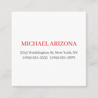 Carte D'accompagnement Rouge Noir & Blanc Minimaliste Simple Moderne