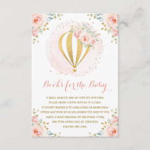 Carte D'accompagnement Rougissent les livres chauds floraux de ballon à