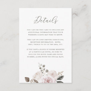 Carte D'accompagnement Rougissent les petits groupes floraux d'invité de