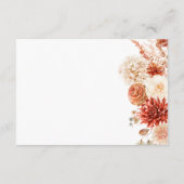 Carte D'accompagnement Rouille de chute épicée & Boho floue Détails flora (Dos)