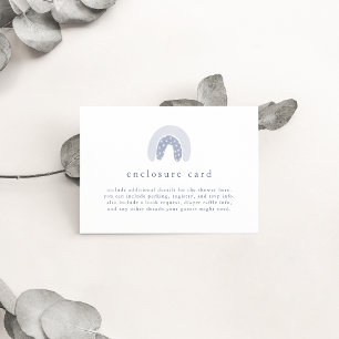 Carte D'accompagnement ROWAN Spring Boho bleu Boho Baby shower arc-en-cie