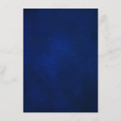 Carte D'accompagnement Royal Bleu Blanc Métallique Argent Détails Floral (Dos)