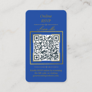 Carte D'accompagnement Royal Blue   Code QR de réponse en ligne par photo