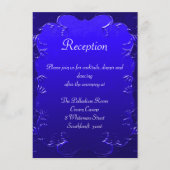 Carte D'accompagnement Royal Blue Elegant Mariage Réception (Devant)