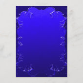 Carte D'accompagnement Royal Blue Elegant Mariage Réception (Dos)
