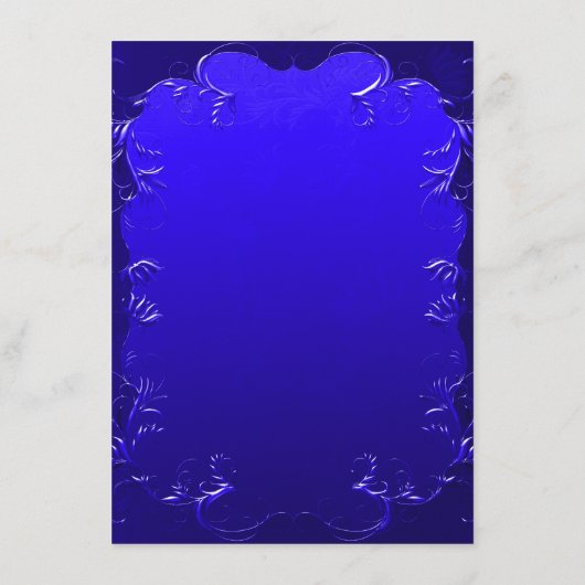 Carte D'accompagnement Royal Blue Elegant Mariage Réception (Dos)