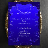 Carte D'accompagnement Royal Blue Elegant Mariage Réception