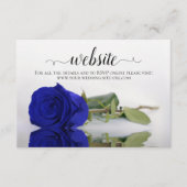 Carte D'accompagnement Royal Blue ou Cobalt Rose Elegant Wedding Website (Devant)