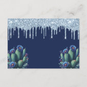 Carte D'accompagnement Royal Blue style mexicain Quinceañera Rsvp (Dos)