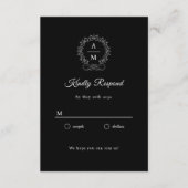 Carte D'accompagnement Royal, Élégant, Mariage RSVP (Devant)