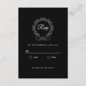 Carte D'accompagnement Royal, Élégant, Mariage RSVP (Devant)