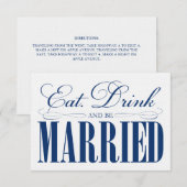 Carte D'accompagnement Royal Mange, Boit & Be Married | Boîtier (Devant / Derrière)