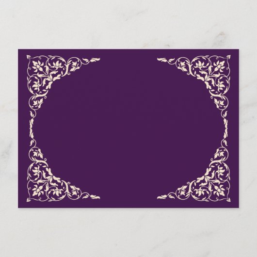 Carte D'accompagnement Royal Plum QR RSVP Card (Dos)