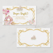 Carte D'accompagnement Royal Princess Pink Citrouille Carriage Raffle (Devant / Derrière)