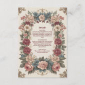 Carte D'accompagnement Royal Victorian Whimsical Floral Mariage (Devant)