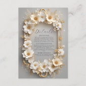 Carte D'accompagnement Royal White Roses Floral Crown Détails (Devant)