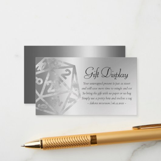 Carte D'accompagnement RPG Luxe | Imaginaire Tabletop Gamer Cadeau (Devant/Arrière en situation)