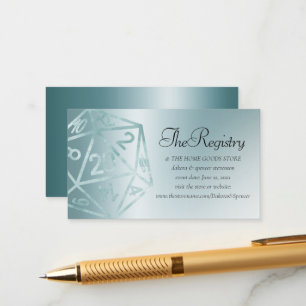 Carte D'accompagnement RPG Luxe   Registre des gamers à table d'Imaginair