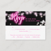 Carte D'accompagnement RSVP à thème rose chaud bat mitzvah (Devant)