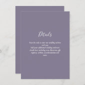 Carte D'accompagnement RSVP de mariage moderne avec CODE QR - TOUTE COULE (Devant / Derrière)