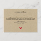 Carte D'accompagnement RSVP de mariage Simple Heart (Dos)
