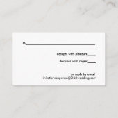 Carte D'accompagnement RSVP Dollar de sable et Roses blanches (Dos)