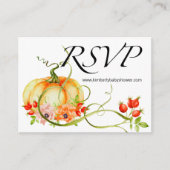 Carte D'accompagnement RSVP en ligne Petit Citrouille Baby shower Floral (Devant)