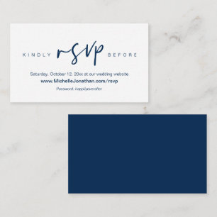 Carte D'accompagnement RSVP en ligne, site web Mariage, mot de passe, rap