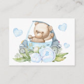 Carte D'accompagnement RSVP en ligne Teddy Bear Bear Baby shower Enclo (Dos)