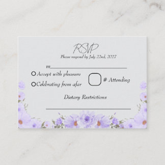 CARTE D'ACCOMPAGNEMENT RSVP FLORAL
