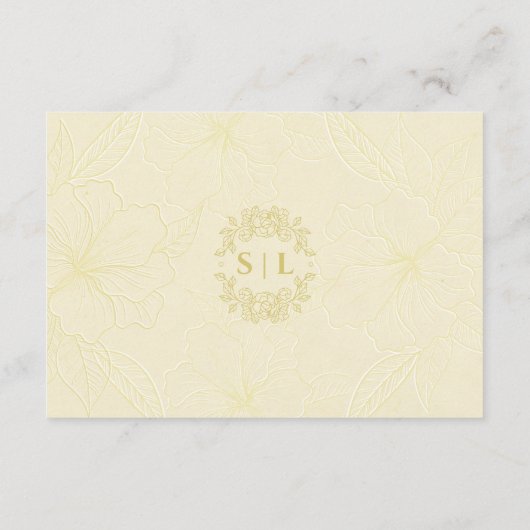 Carte D'accompagnement RSVP floral minimal | Mariage de code QR (Dos)