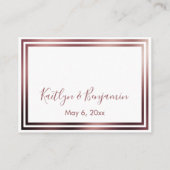 Carte D'accompagnement RSVP Online Simple Elegant Rose Gold sur Blanc (Dos)