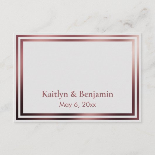 Carte D'accompagnement RSVP Online Simple Elegant Rose Gold sur Grey (Dos)