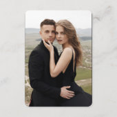 Carte D'accompagnement RSVP pour mariage | QR Code Modern Black Gold phot (Dos)